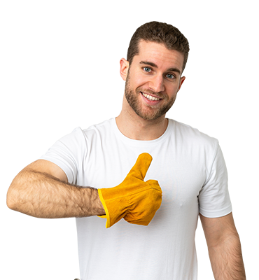 Professional roofing team member