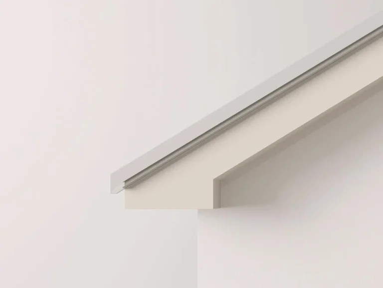 Metal roof rake trim showing fastener placement