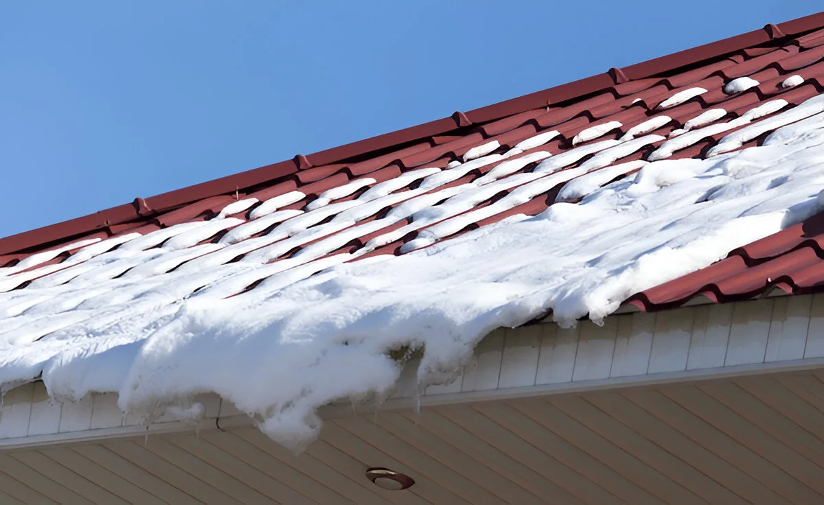 completed snow guard installation on residential metal roof