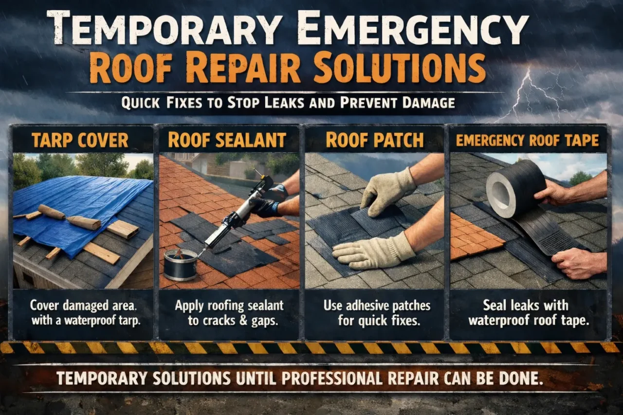 emergency roof repair contractor tarping damaged roof