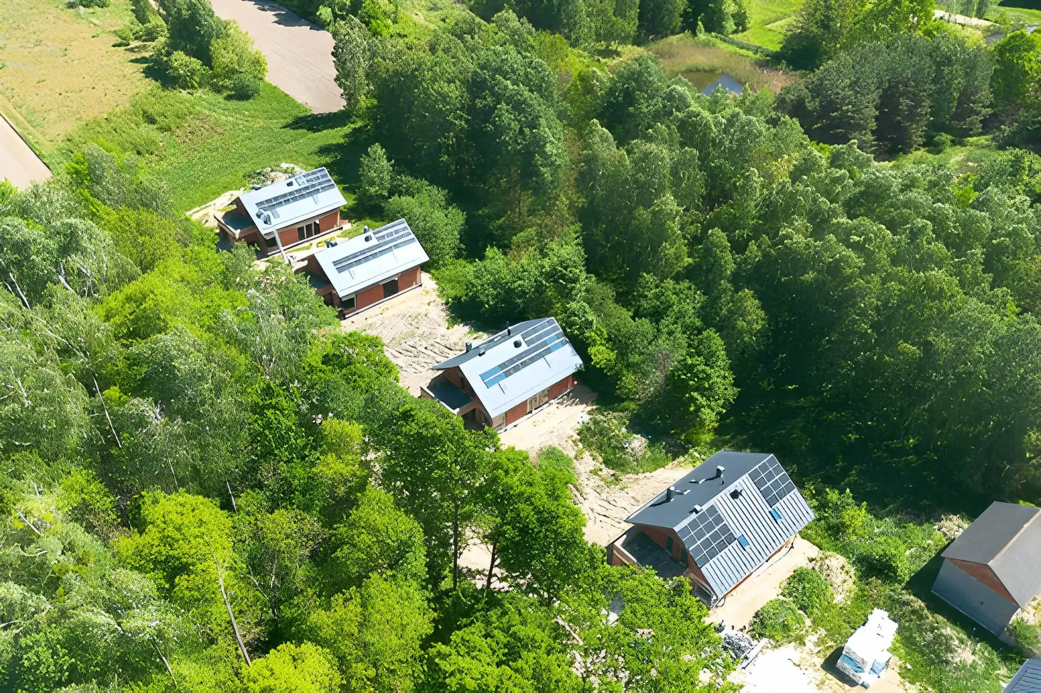 Environmentally friendly roofing materials comparison showing eco friendly options like metal, solar, green roof, recycled shingles.