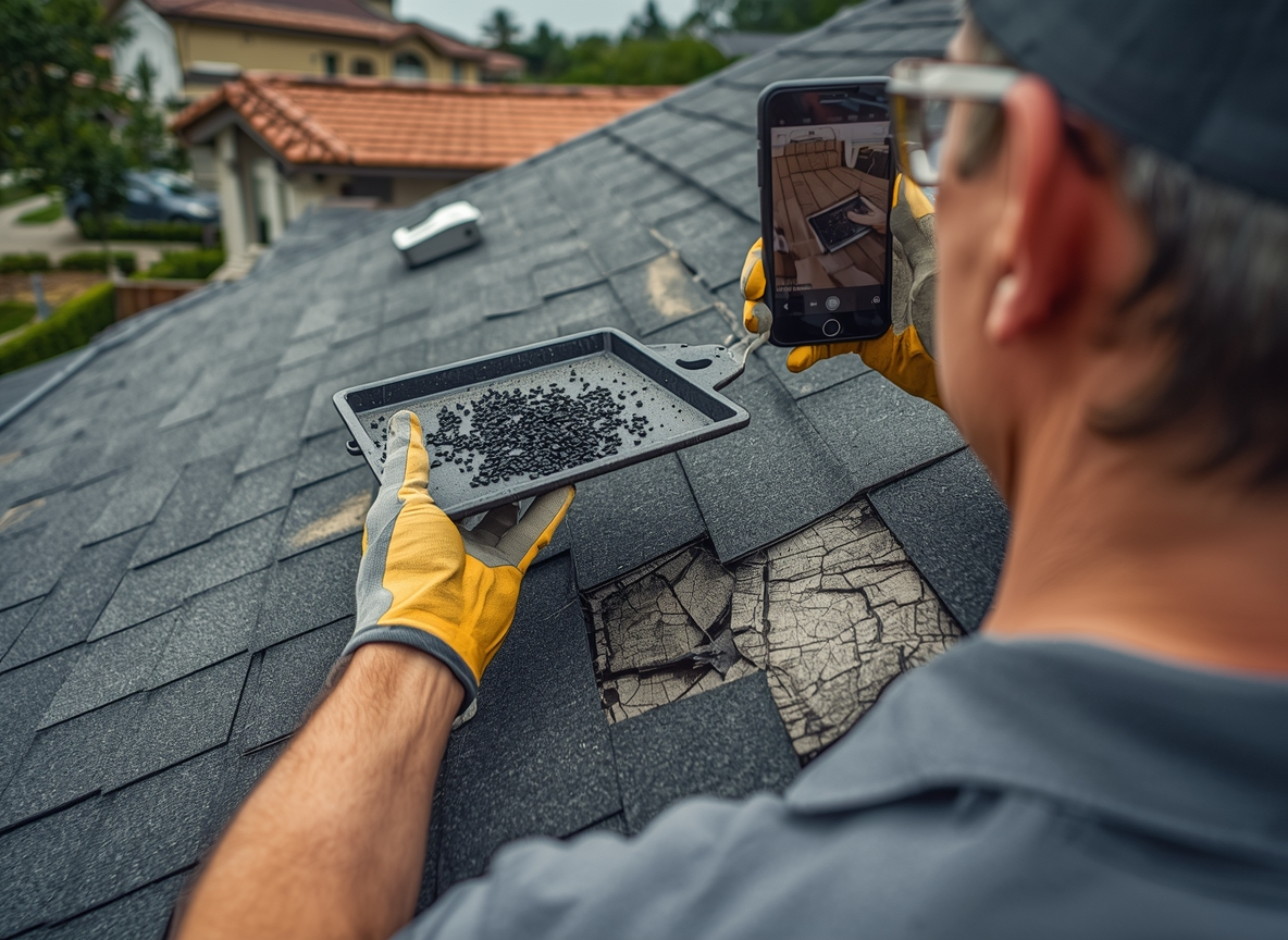 Free roof inspection reveals hail damage leading to insurance-approved roof replacement.