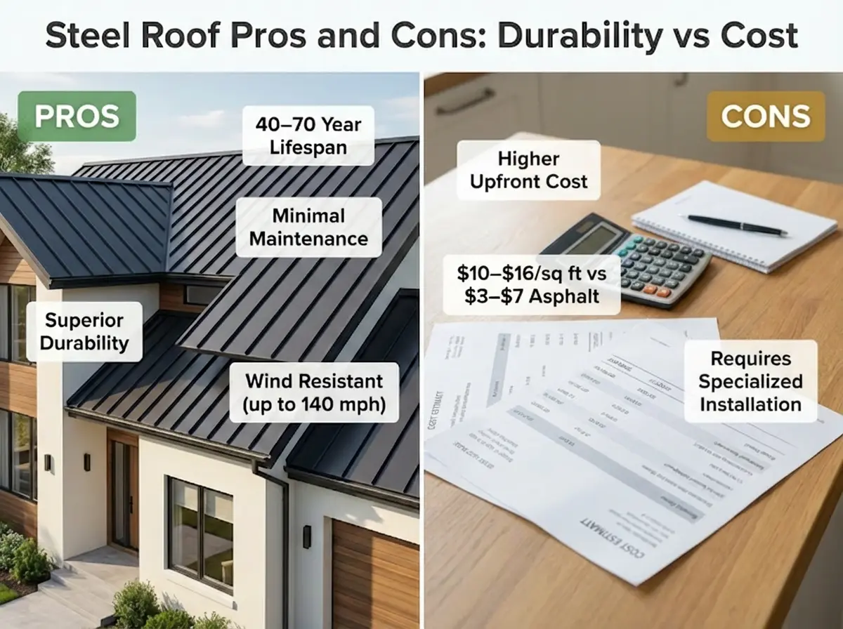 Steel Roof Pros and Cons: Is a Steel Roof Worth It?