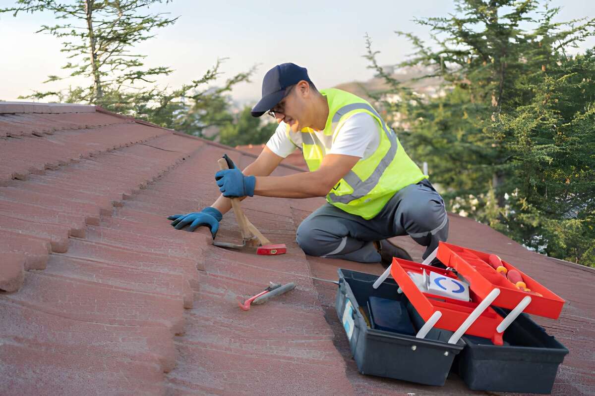 Repairing a roof damaged by hail