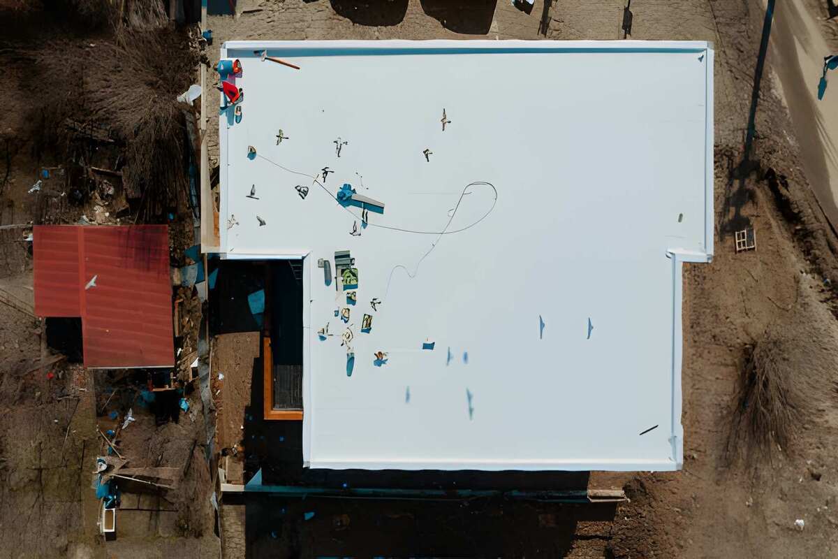 Step-by-step process of installing a TPO roof on a house