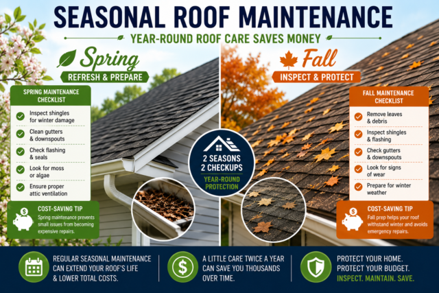 Seasonal roof maintenance checklist to control costs